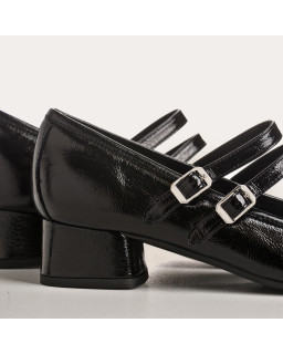 Babies à talons Kristen en cuir vernis Naplak | Élégance chic | Reqins