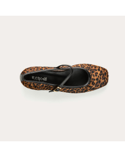 Kelly Leather Leopard Leather Mary Janes - Elegance & Comfort | Reqins