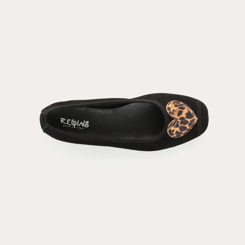 Ballerinas Holove Leather Leopard Velvet - Elegance & Comfort | Reqins