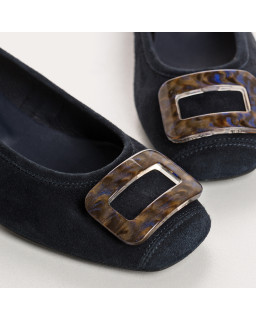 Kornelia Ballerina with Suede Heels - Reqins