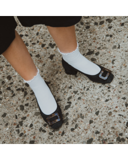 Kornelia Ballerina with Suede Heels - Reqins