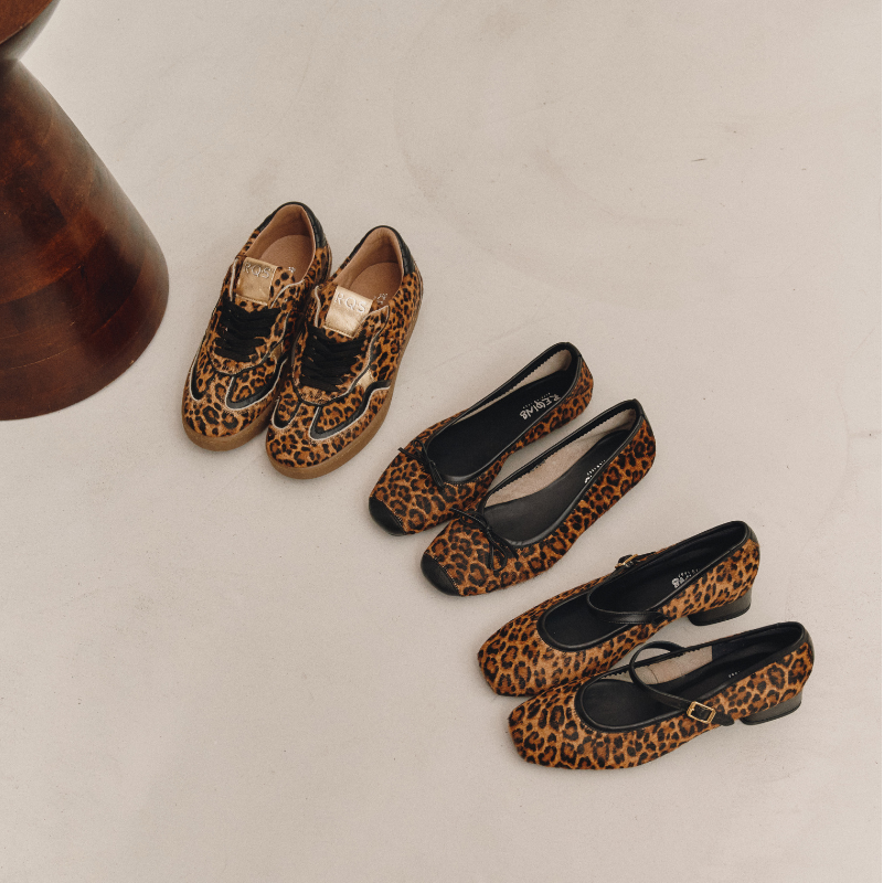 Harmony leopard print ballerinas | Reqins