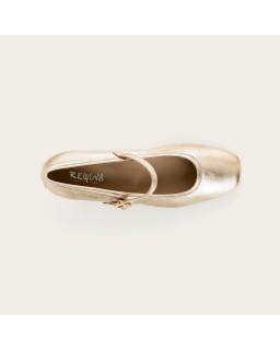 Kelly Metallic Heeled Mary Janes - Elegance & Comfort | Reqins