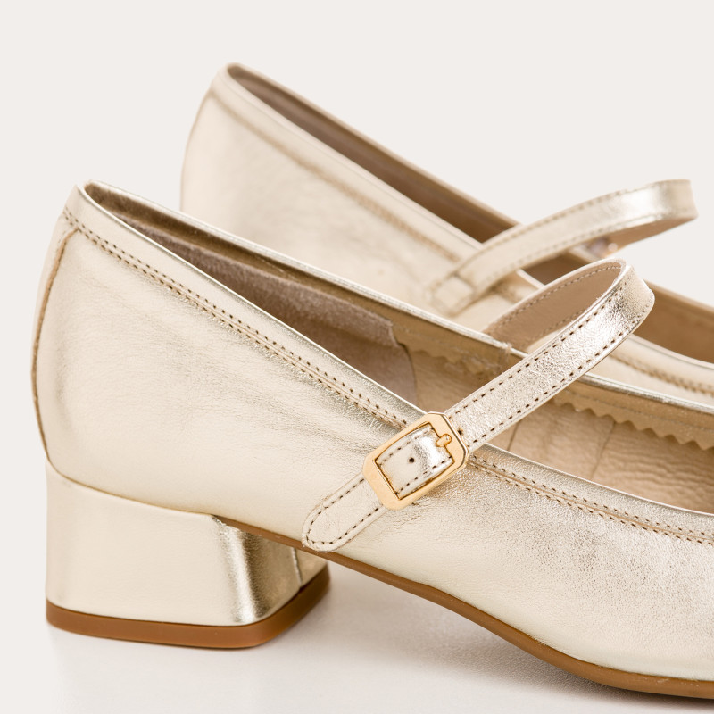 Kelly Metallic Heeled Babies - Elegance & Comfort | Reqins