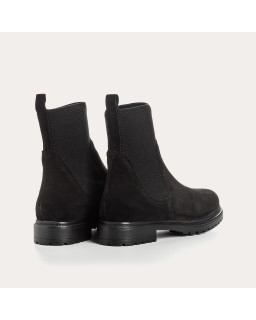 Boots chelsea velvet leather with elastic