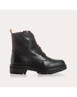 Black Leopard Leopard Details Boots | Reqins