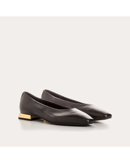 Ballerines Thea cuir noir craquelé | Reqins
