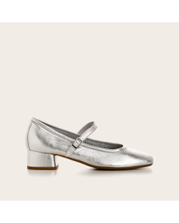 Kelly Metallic Heeled Mary Janes - Elegance & Comfort | Reqins