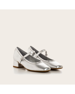 Kelly Metallic Heeled Mary Janes - Elegance & Comfort | Reqins