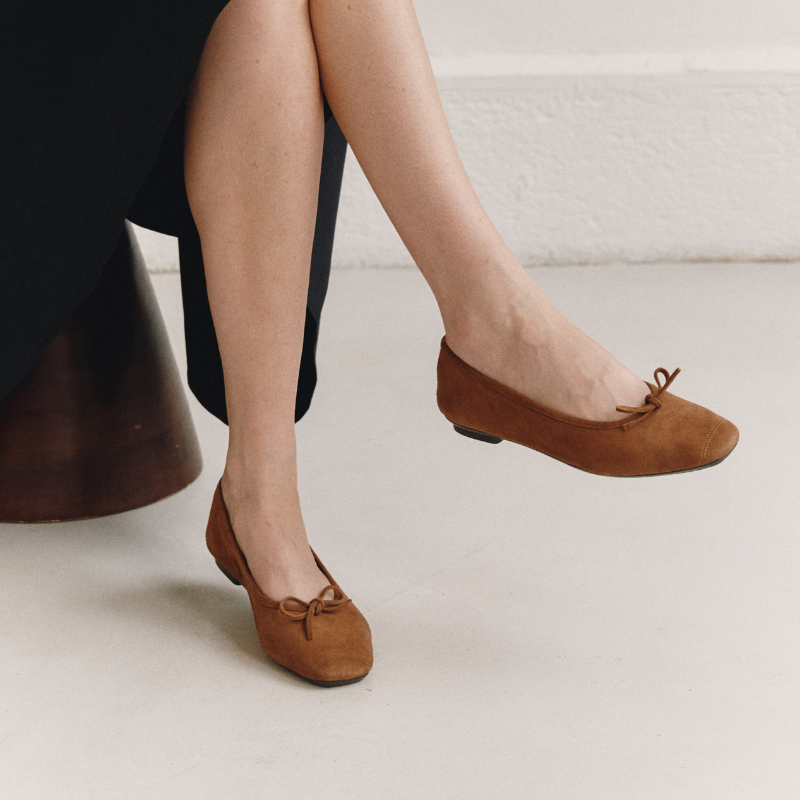 Harmony soft suede ballerinas