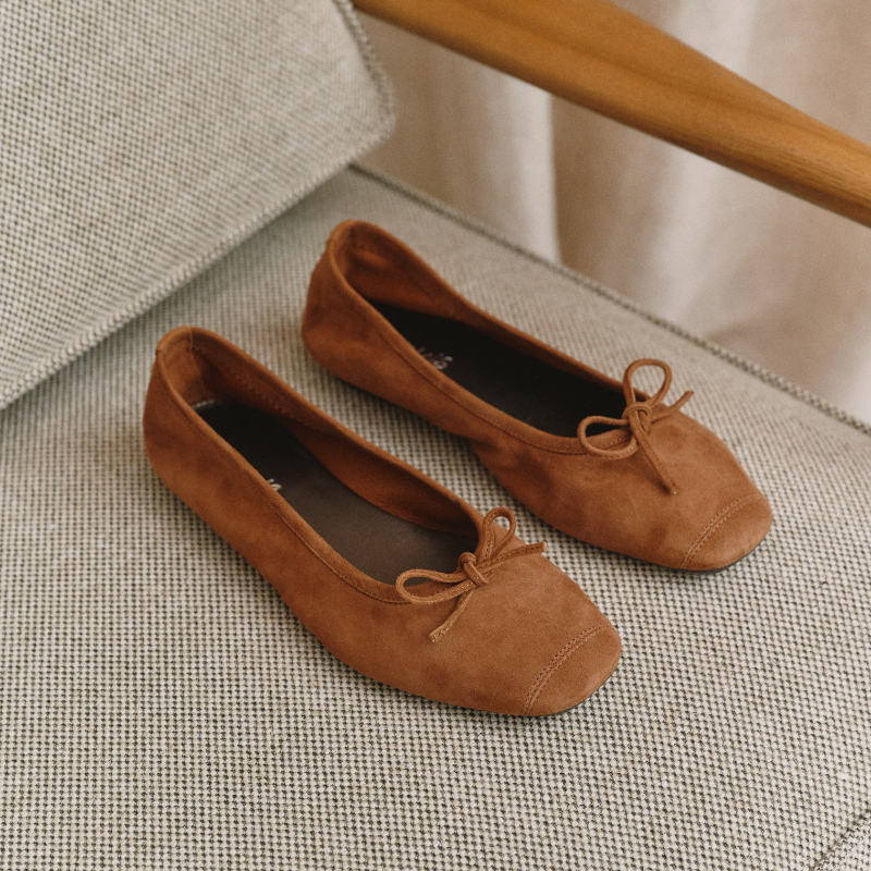 Harmony soft suede ballerinas
