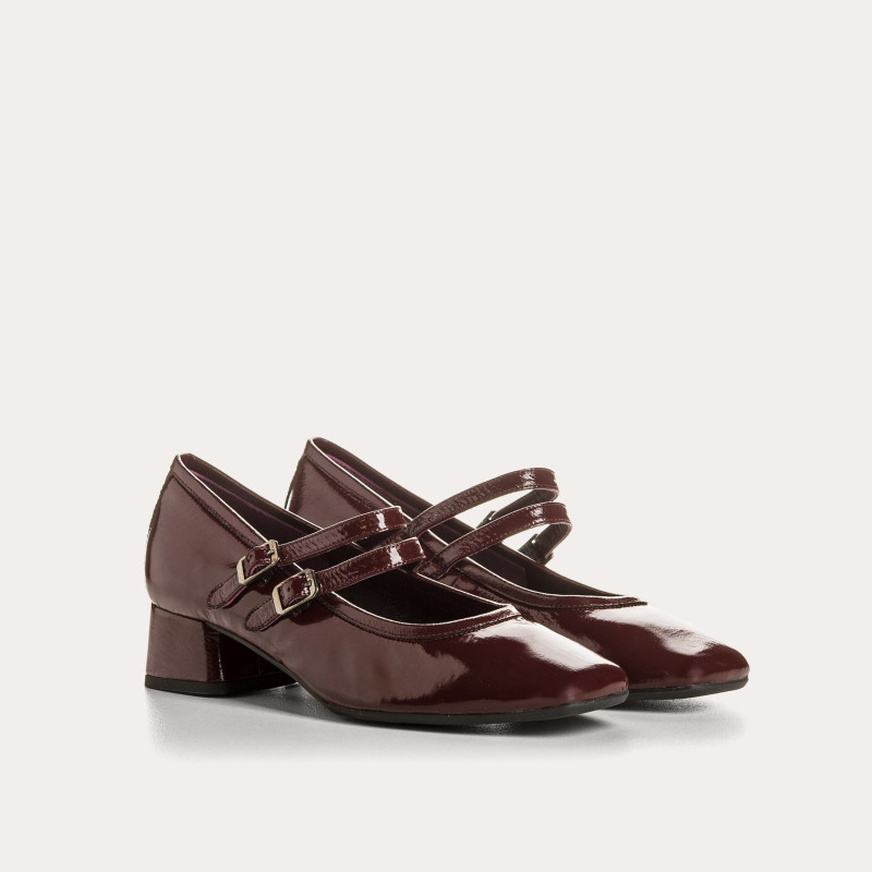 Naplak Varnished Leather Kristen Mary Janes | Chic elegance | Reqins