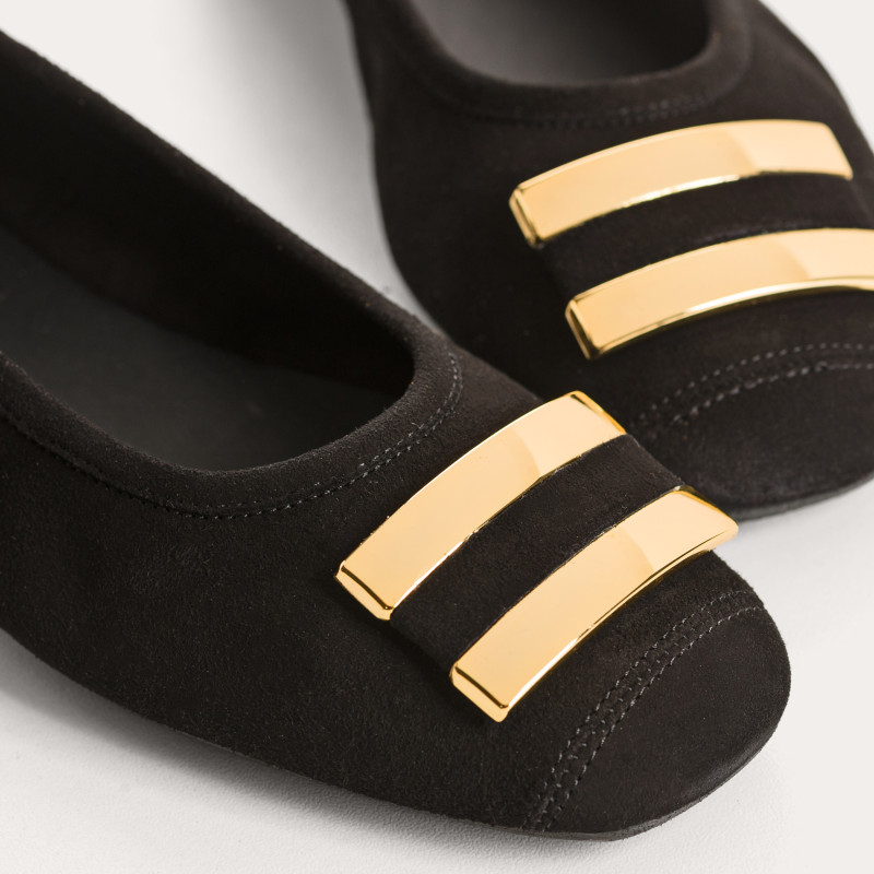 HIPPOLYTE SUEDE BALLERINAS | Elegance & Comfort - Reqins