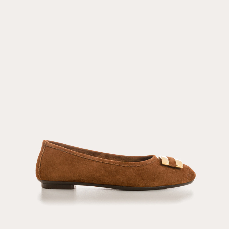 HIPPOLYTE SUEDE BALLERINAS | Elegance & Comfort - Reqins