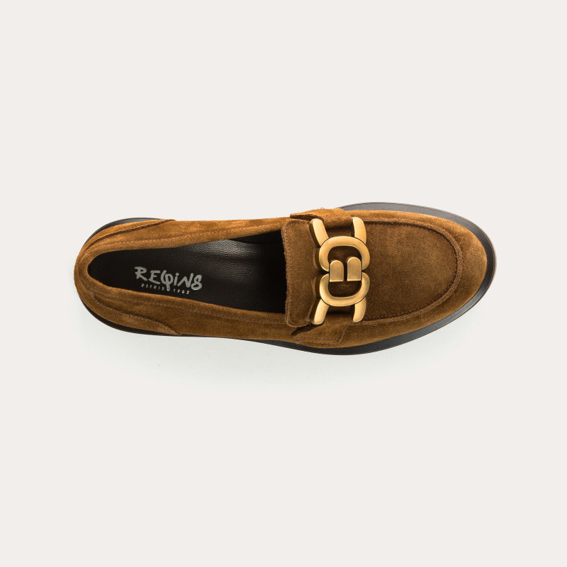 Janet leather janet moccasins Oiled Camel | Chic & Comfort - Reqins