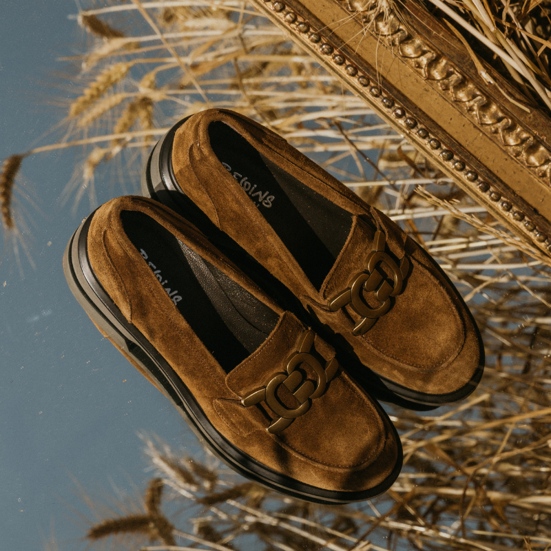 Janet leather janet moccasins Oiled Camel | Chic & Comfort - Reqins