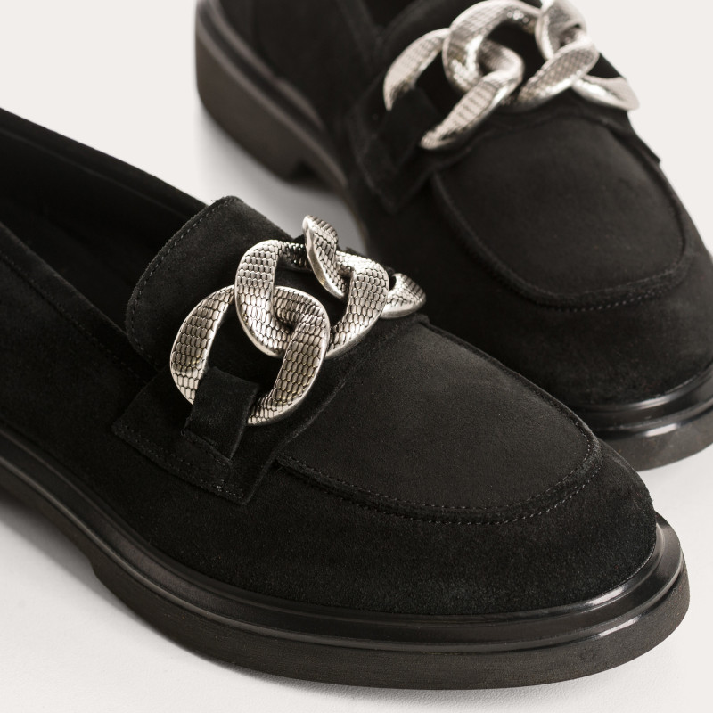 Jaliana leather moccasins Oil - Elegance & Comfort | Reqins