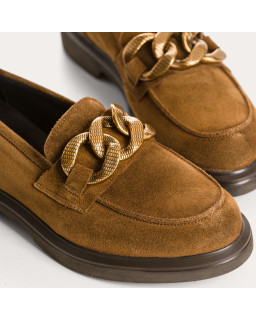 Jaliana leather moccasins Oil - Elegance & Comfort | Reqins