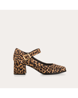 Escarpins femme en cuir velours imprimé – Modèle Ginger | Reqins