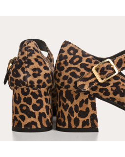 Escarpins femme en cuir velours imprimé – Modèle Ginger | Reqins