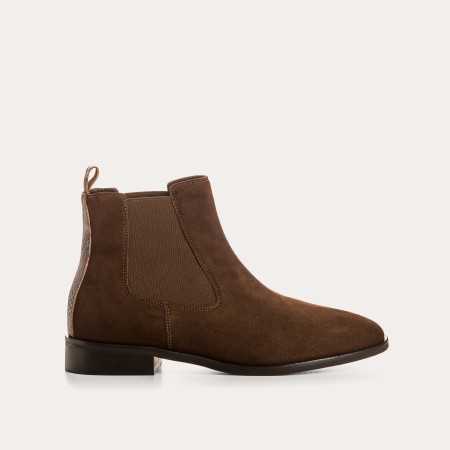 BOTTINES ZELLIE CUIR VELOURS