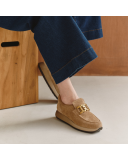 Baskets Cameo en cuir velours - Reqins