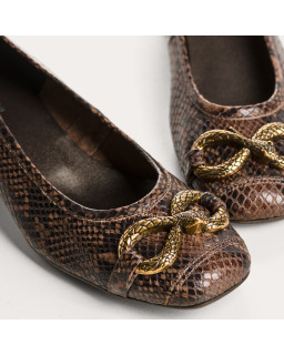 Koko Python Heel Ballerinas | Reqins