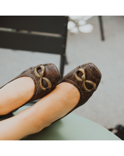 Koko Python Heel Ballerinas | Reqins