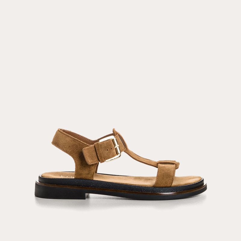 Sandales Laurelia en cuir velours - Silhouette Raffinée | Reqins