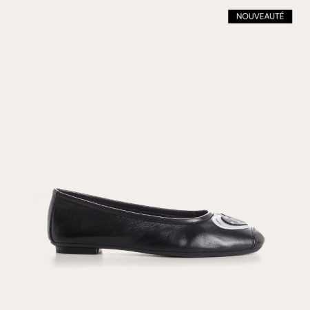 BALLERINES HOLOVE CUIR/POIS