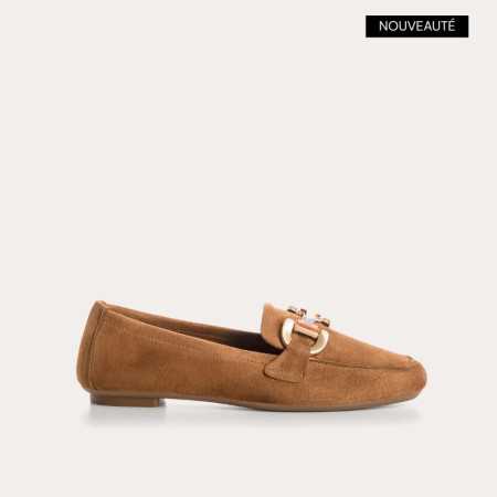 MOCASSINS HEVANO CUIR VELOURS