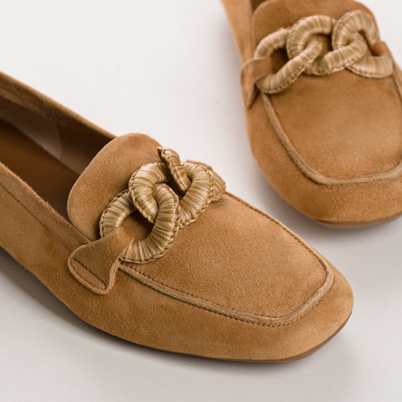 Mocassins Hamaya en cuir velours avec boucle | Reqins