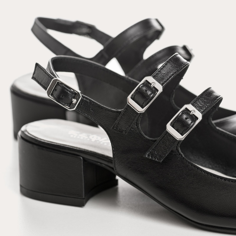 Babies slingbacks Rosewood en cuir à double bride | Reqins