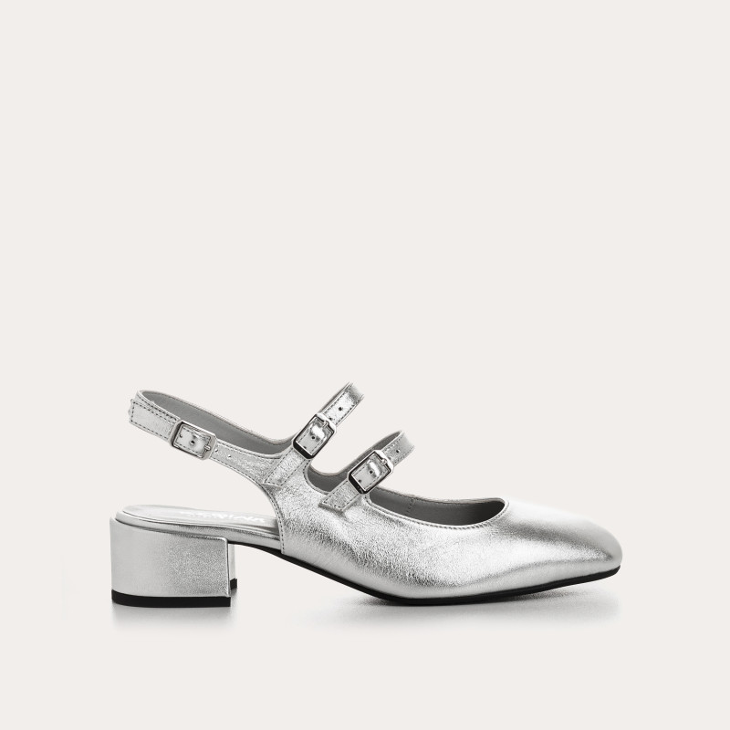 Babies slingbacks Rosewood dorées à double bride | Reqins