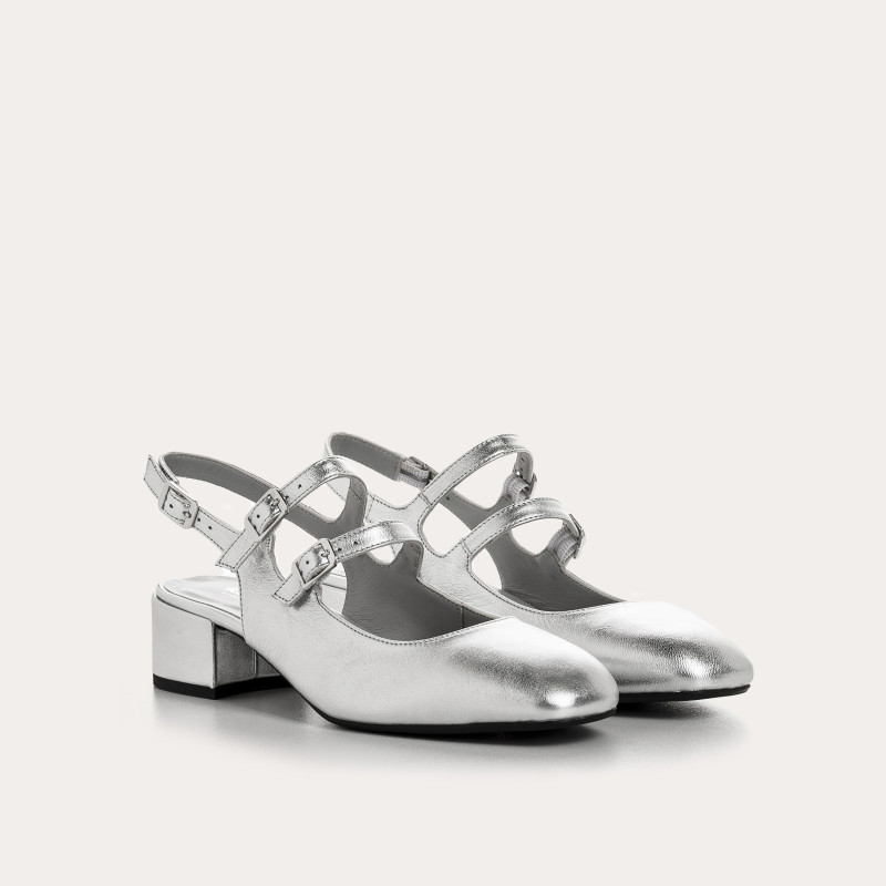 Babies slingbacks Rosewood dorées à double bride | Reqins
