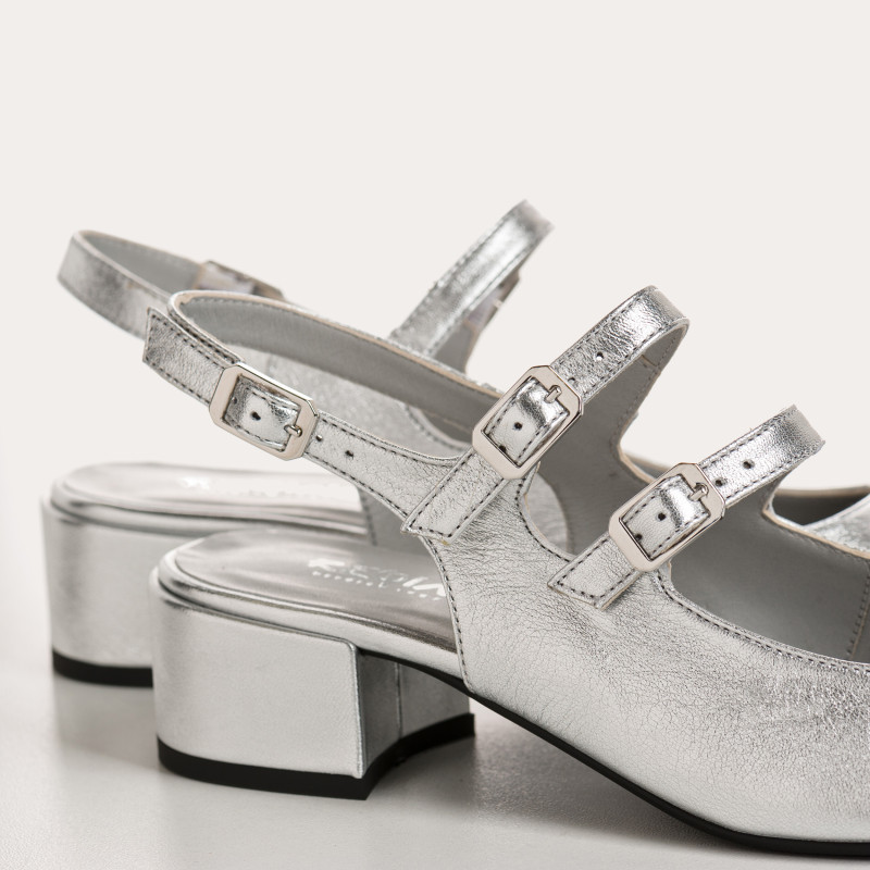 Babies slingbacks Rosewood dorées à double bride | Reqins