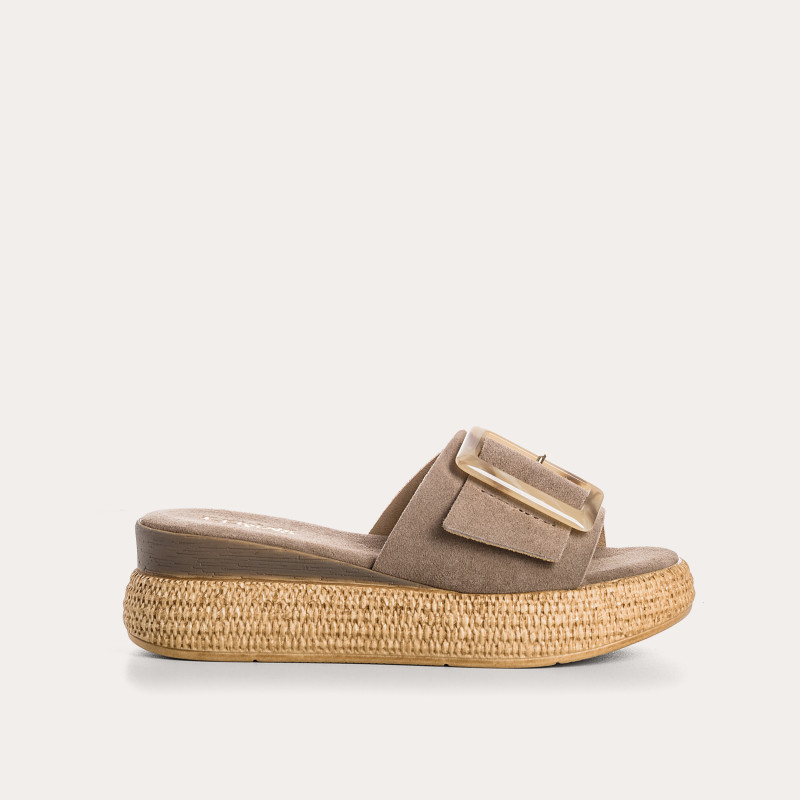 Mules Yaelle en cuir velours - Talon 5 cm Chic | Reqins