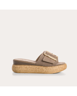 Mules Yaelle en cuir velours - Talon 5 cm Chic | Reqins