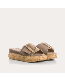 Mules Yaelle en cuir velours - Talon 5 cm Chic | Reqins