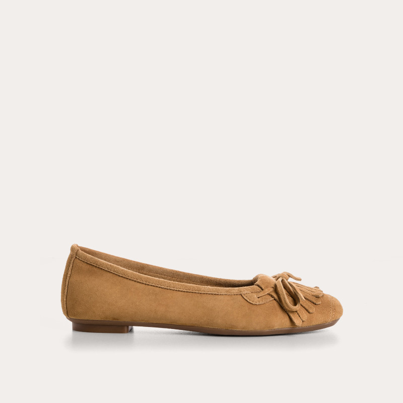 Hindi Suede Ballerina Flats | Reqins