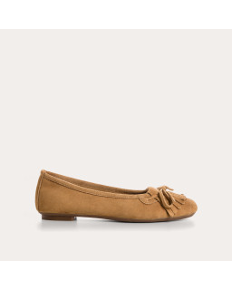 Hindi Suede Ballerina Flats | Reqins