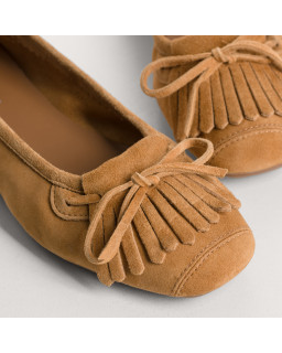 Hindi Suede Ballerina Flats | Reqins