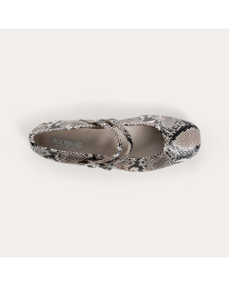 Mary Janes Holga printed leather python