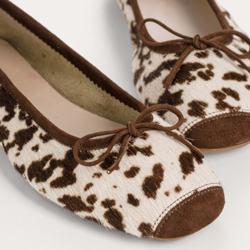 Ballerines Harmony vache en cuir imprimé | Reqins