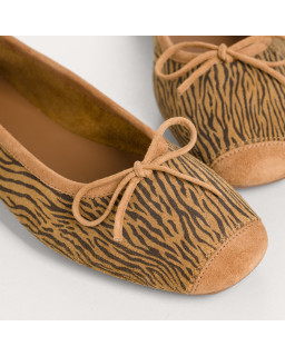 Harmony Zebra Suede Ballerines