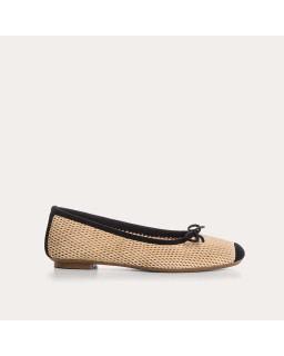 Harmony Ballerinas in perforated suede with square tip