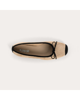 Harmony Ballerinas in perforated suede with square tip