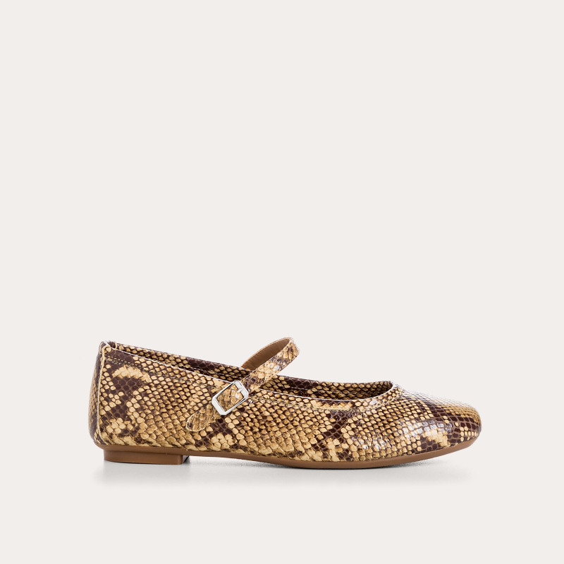 MARY JANES Honor in Leather Printed Python