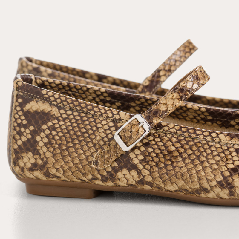 MARY JANES Honor in Leather Printed Python
