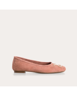 Hopa leather ballerinas velvet/gloss